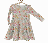 Watercolor Dahlia Twirl Dress